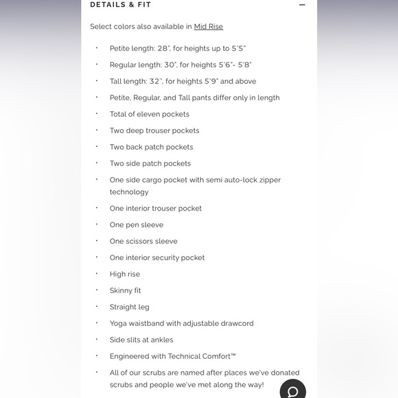 Figs Navy High Waisted Yola Skinny Scrub Pants - Picture 6 of 7